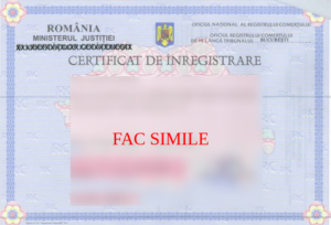 Certificat de inregistrare